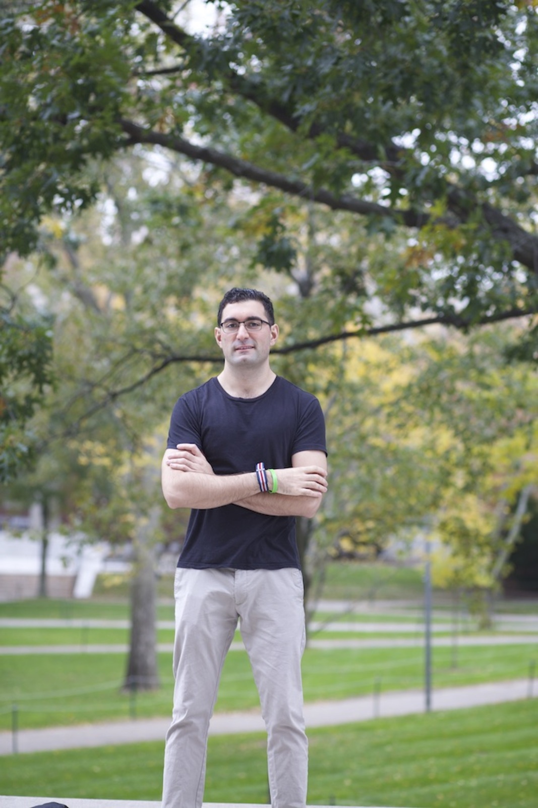 Jacob Khan in Harvard Yard