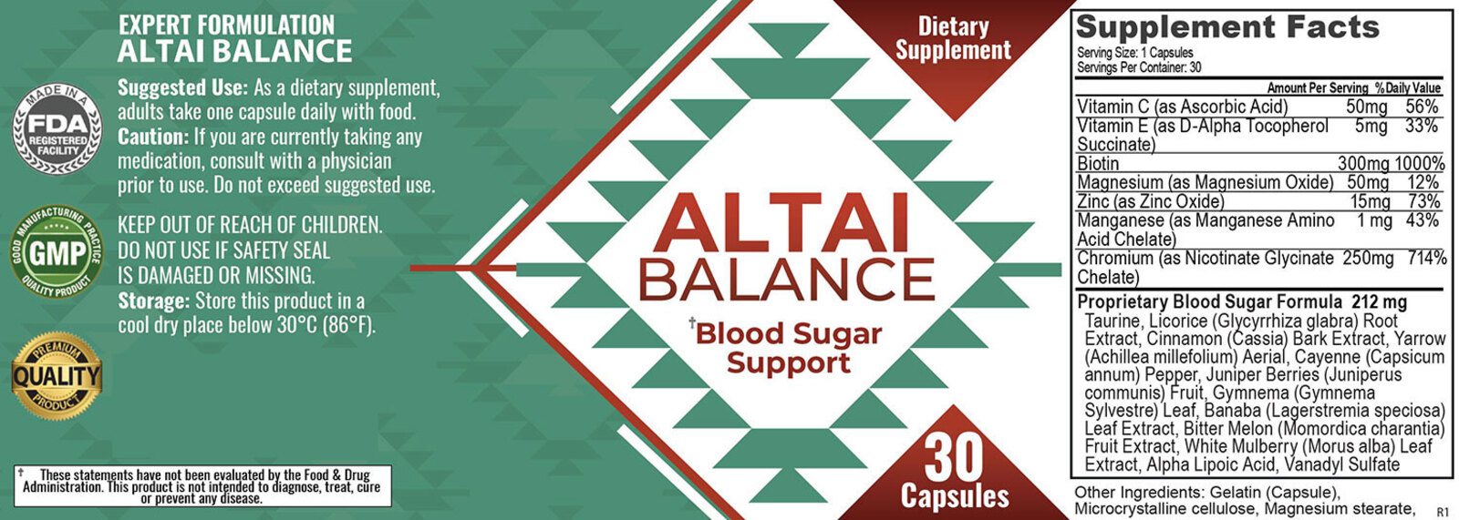 Altai Balance Ingredients