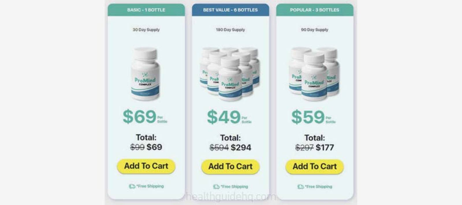 ProMind Complex Pricing