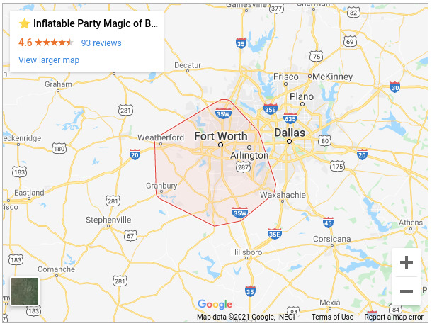 Inflatable party magic from Burleson, TX
