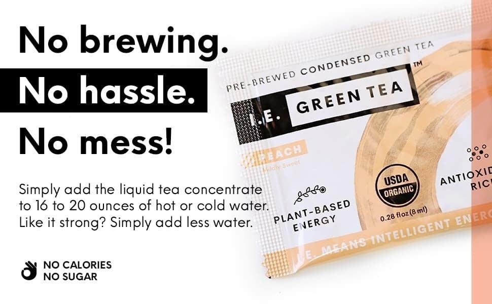 I.E. Green Tea sells a brand of superior quality liquid green tea in concentrated packets, known for offering many health benefits.