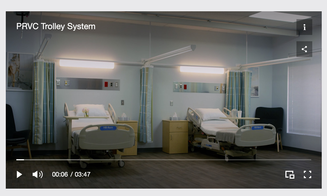 PRVC systems are redefining the standards for hospital cubicle curtains.