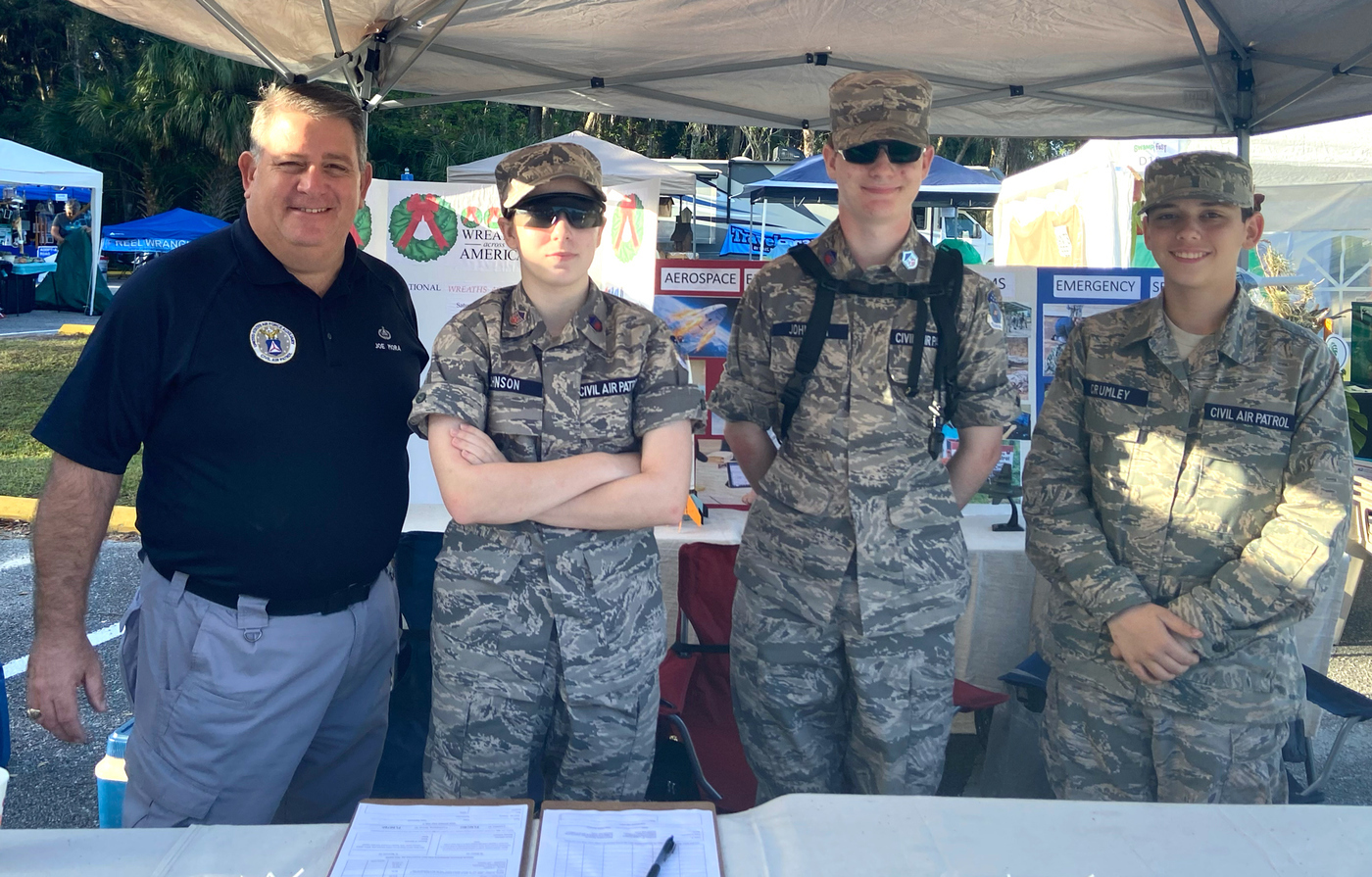Cadets of the Hernando County Composite Squadron of the Civil Air Patrol volunteered at the 2022 Weeki Wachee Swamp Fest.