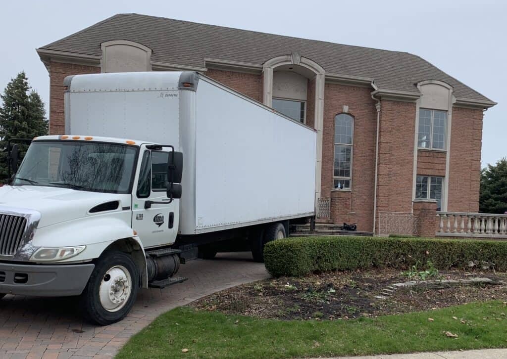 packing and loading the moving truck