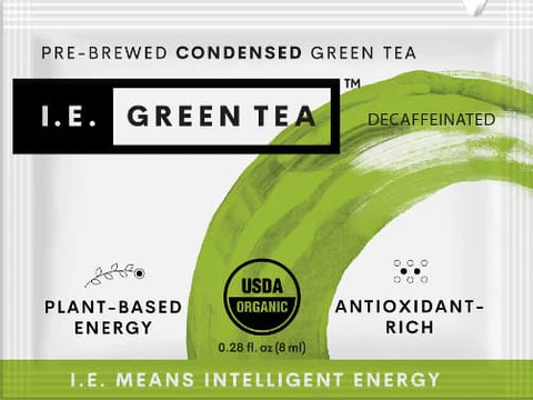I.E. Green Tea sells a brand of superior quality liquid green tea in concentrated packets