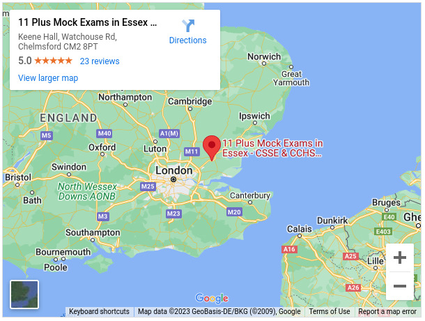 11 Plus Mock Exams in Essex - CSSE & CCHS Chelmsford Test Centre