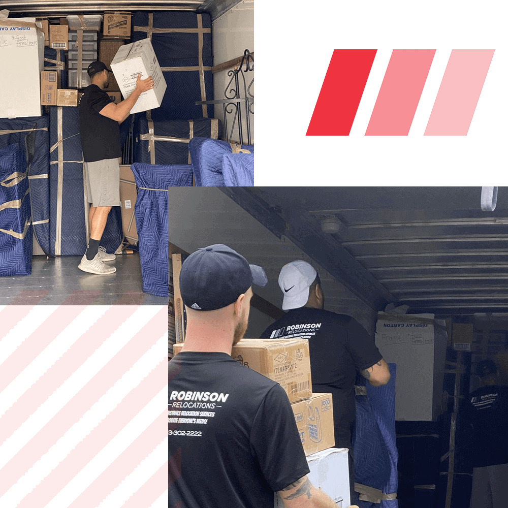 Robinson Relocations Moving Company in Cincinnati, OH, offers residential moving, commercial moving, local moving, long-distance moving, labor-only, packing, and storage services.