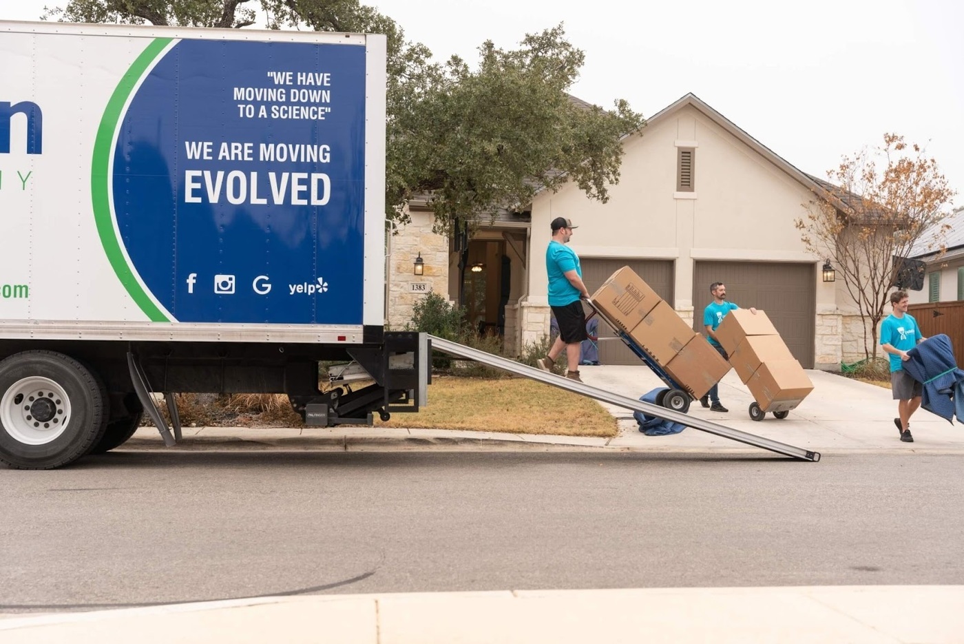 Evolution Moving Company is a team of residential and commercial movers offering local and long-distance moving, labor-only services, piano moving, packing services, and storage solutions. The company currently moves customers in and out of Schertz, Dallas, Richardson, Garland, Converse, San Antonio, Saginaw, Haltom City, Richland Hills, Fort Worth, Austin, and New Braunfels in Texas