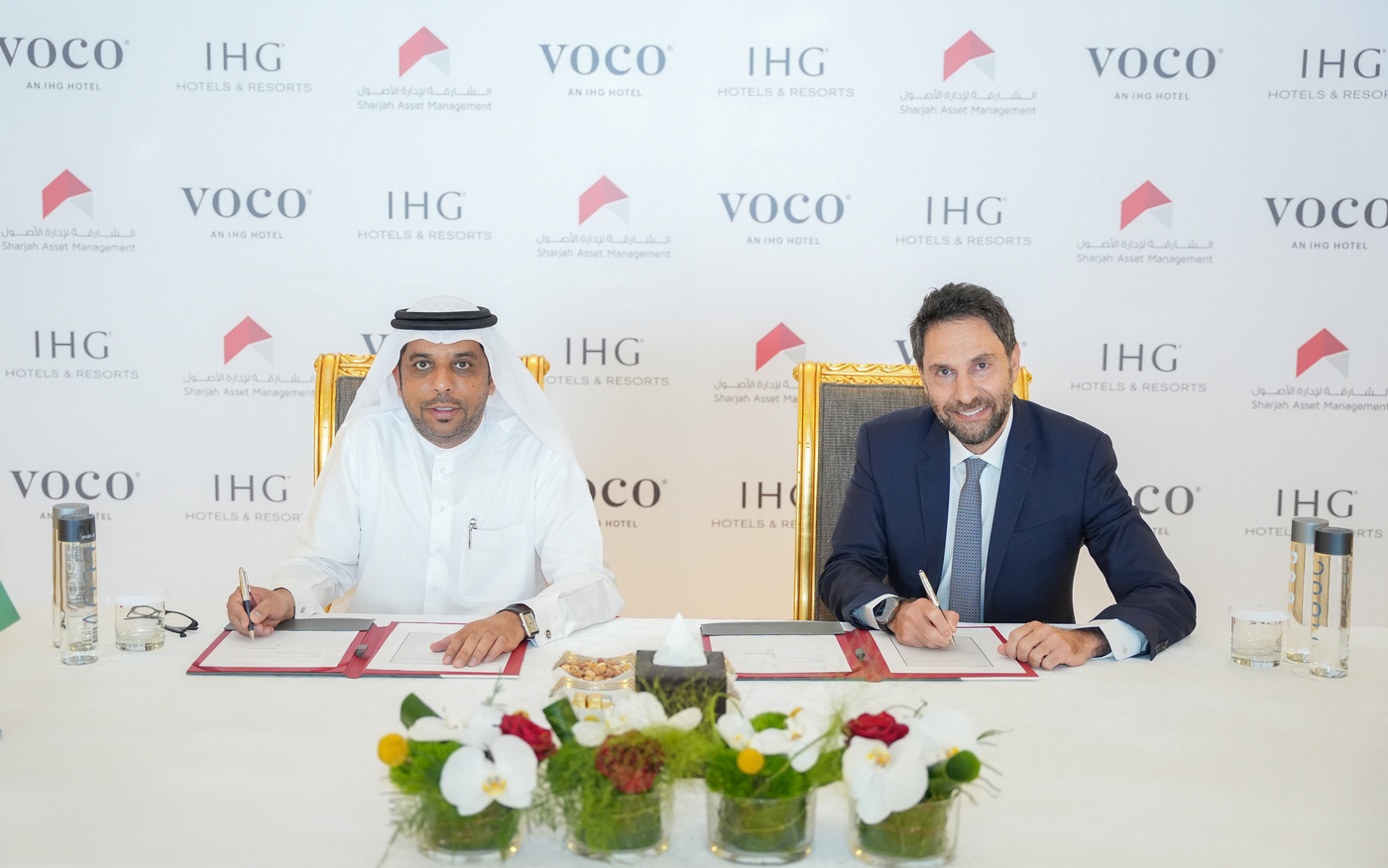 His Excellency Waleed Al Sayegh, CEO of Sharjah Asset Management and Haitham Mattar, Managing Director, IHG Hotels & Resorts India, Middle East and Africa