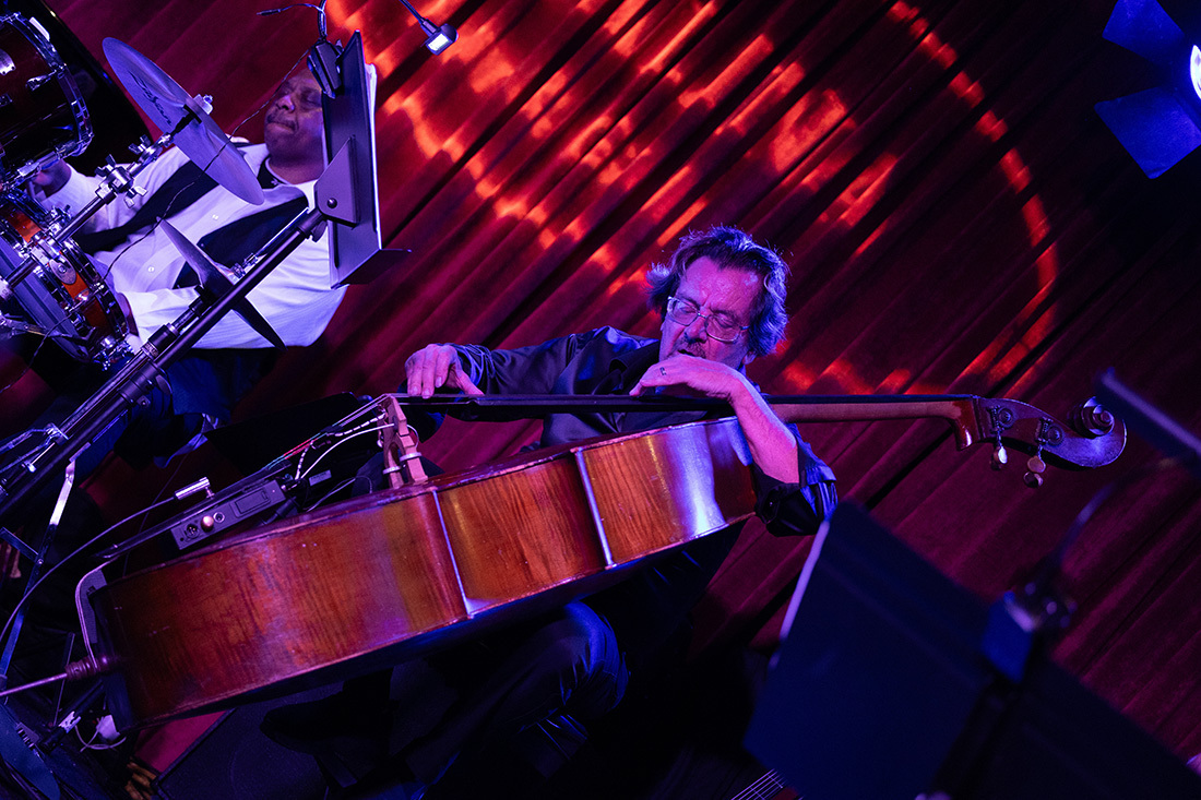 Bunny Brunel plays his upright bass at Kaylene Peoples: "A Journey Through Jazz" at Catalina Jazz Club, August 11, 2023