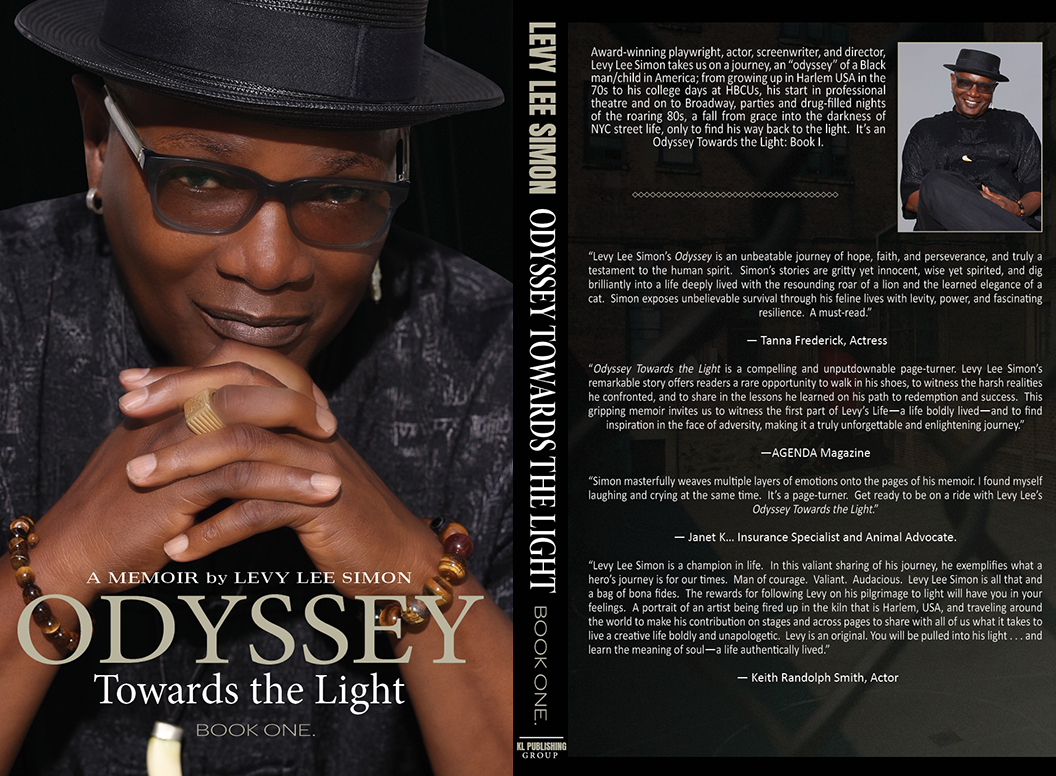 Book Cover and back of "Odyssey Towards the Light: Book 1"