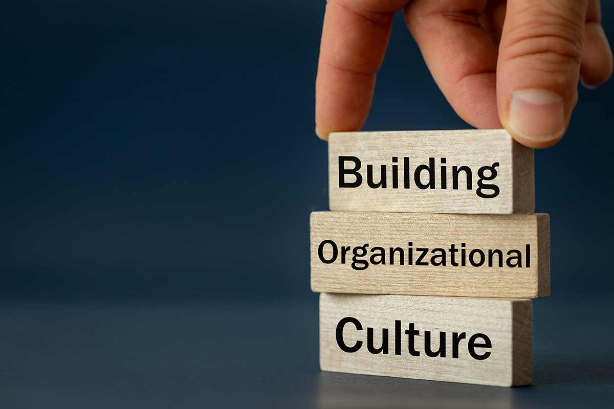 Building Organizational Culture blocks stacked
