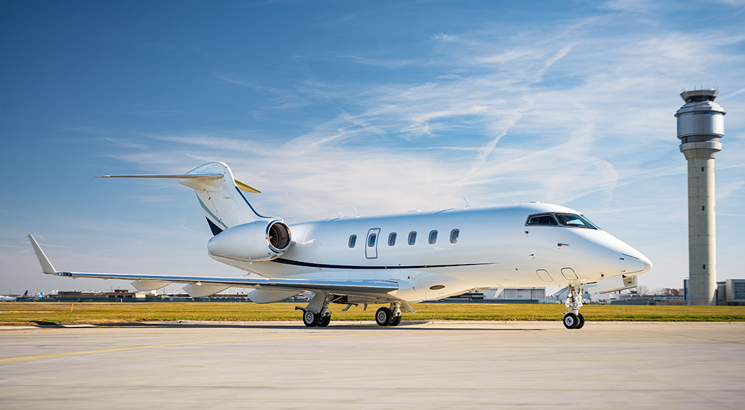 private jet at airport