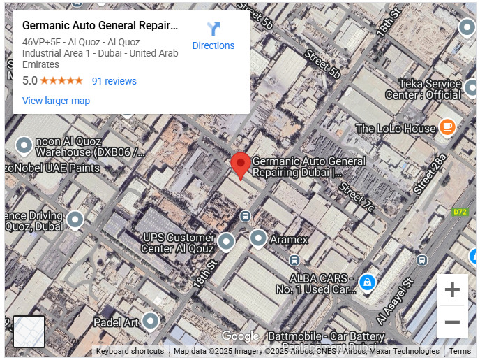 Germanic Auto General Repairing Dubai | Suspension Repair | AC Service | Engine Oil Leak Repair | Brake Pads Replacement