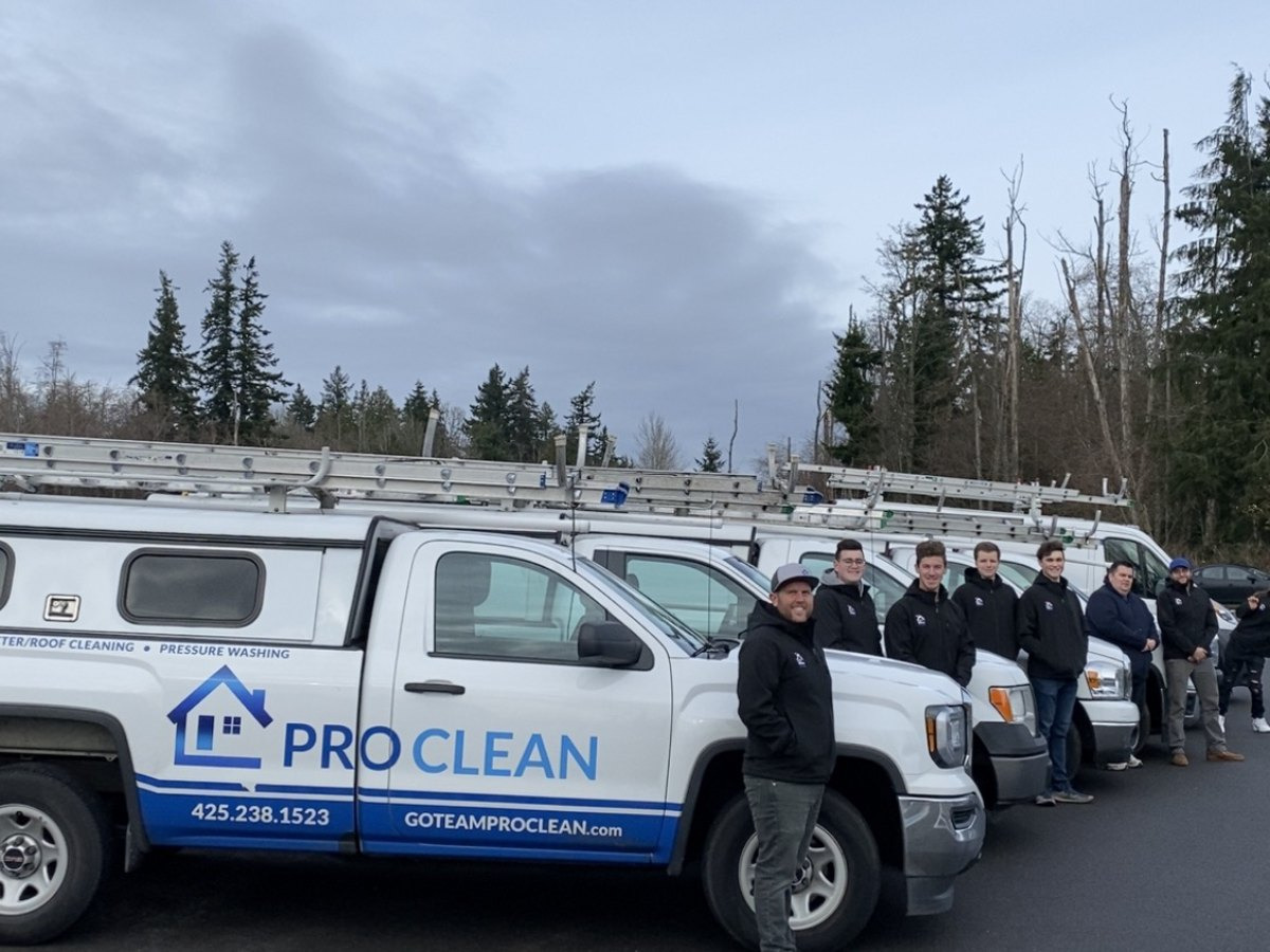 The ProClean Team specializes in roof cleaning, gutter cleaning, pressure washing, window cleaning, and more.