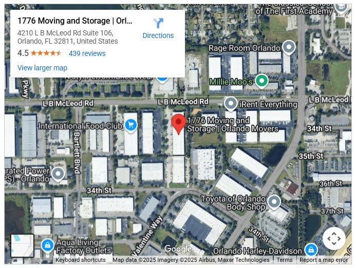 1776 Moving and Storage | Orlando Movers