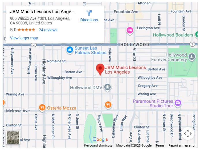 JBM Music Lessons Los Angeles