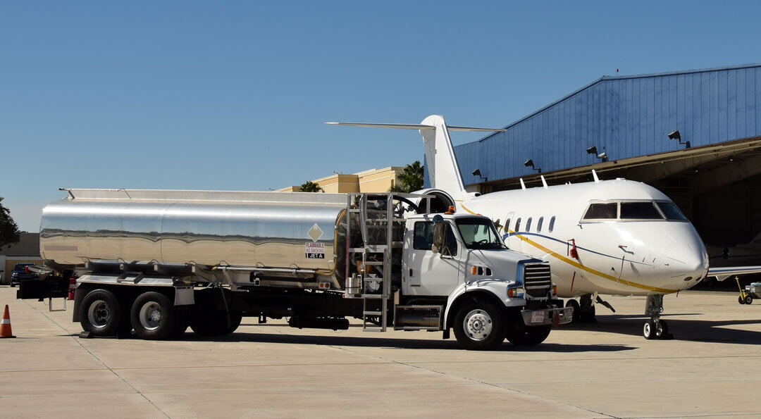 Plane getting fueled