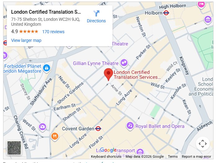 London Certified Translation Services - ET UK