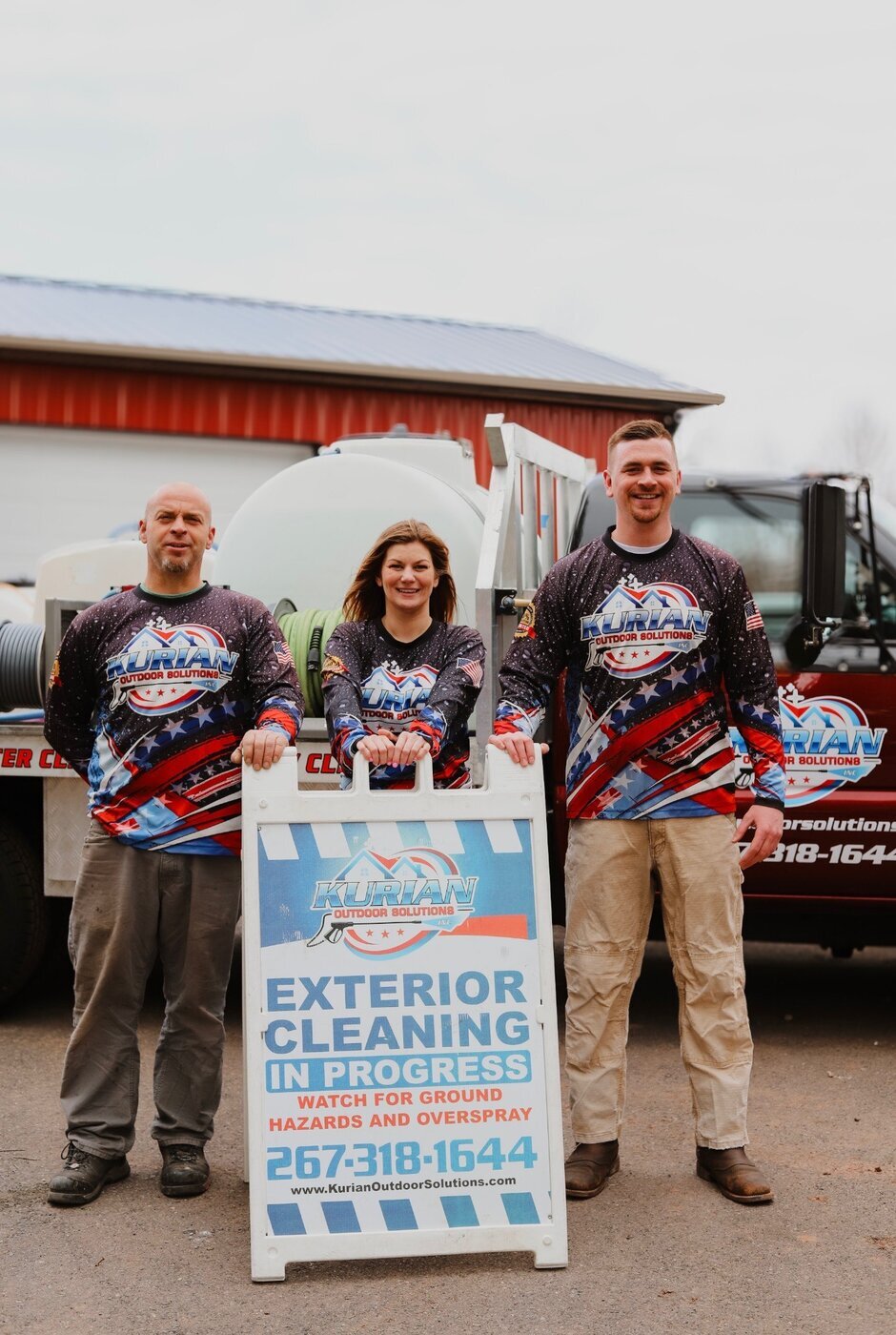 Kurian Outdoor Solutions Inc provides residential and commercial exterior cleaning services, specializing in power washing and soft washing.