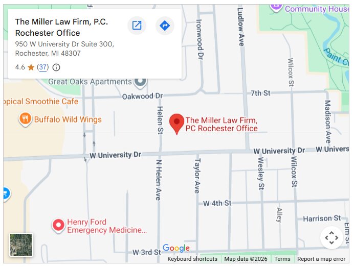 The Miller Law Firm, P.C. Rochester Office