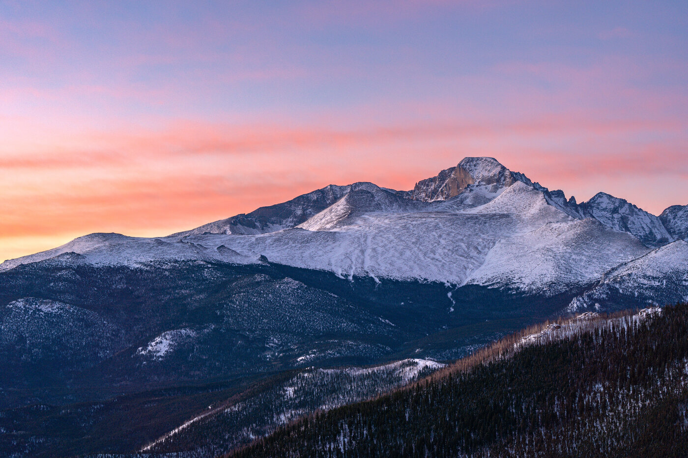 mountains at sunset