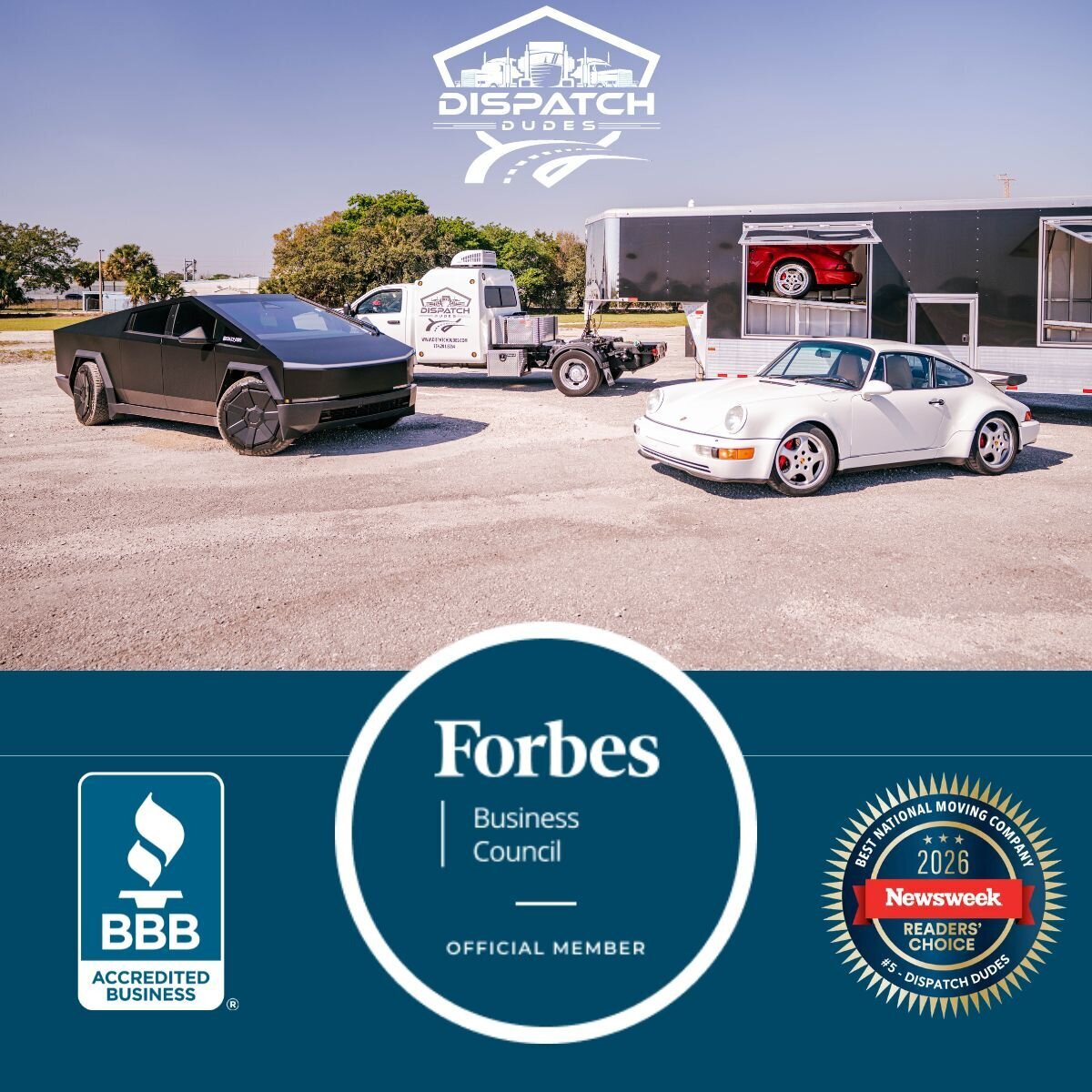Dispatch Dudes is a nationwide auto transport provider headquartered in Boynton Beach, Florida.