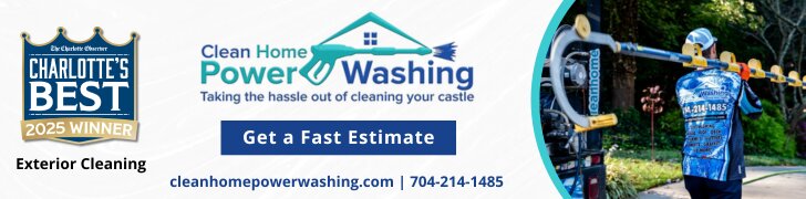 Clean Home Power Washing delivers exterior cleaning solutions designed to produce visible, lasting results for homeowners throughout the Charlotte area.