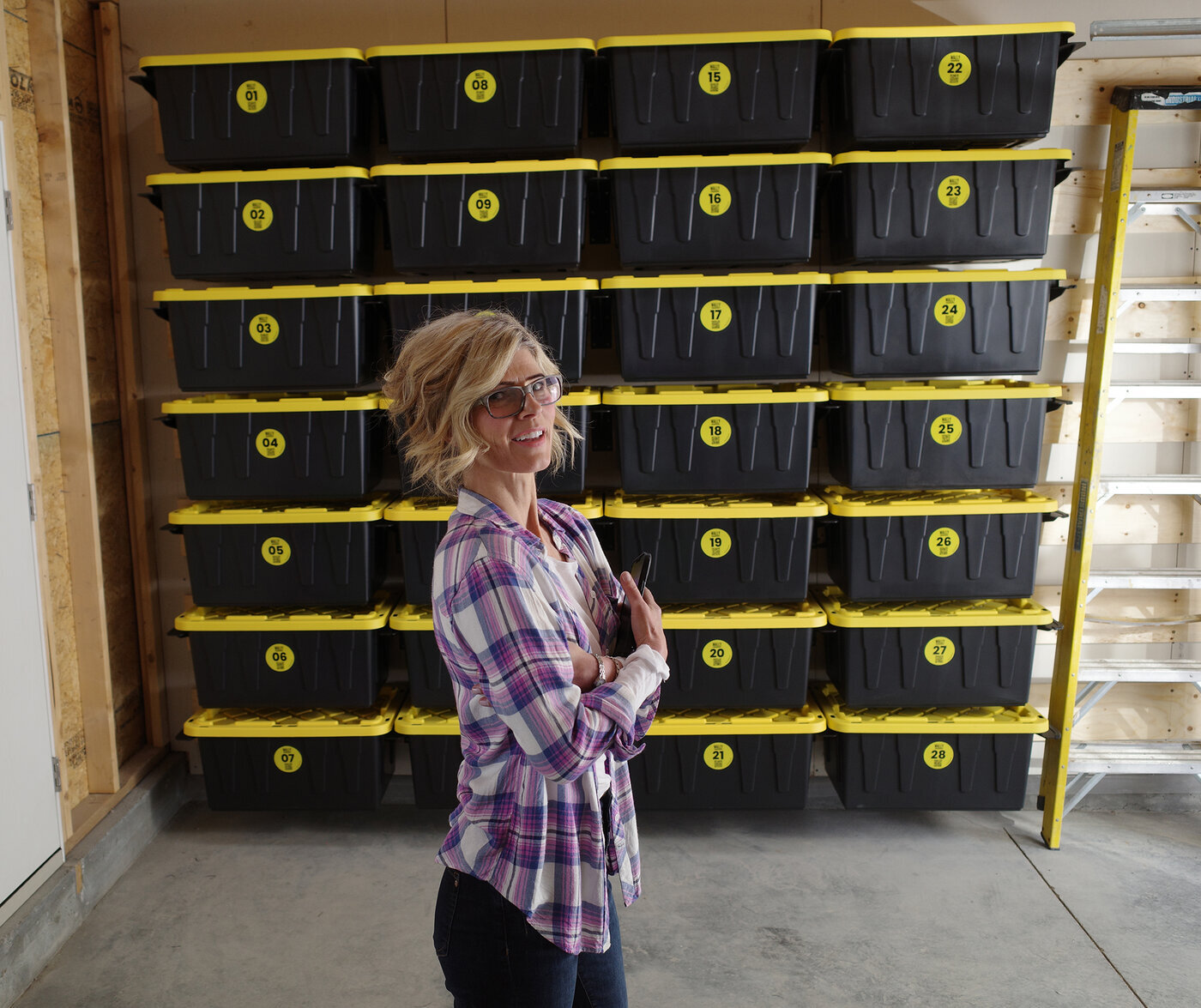 Wally Smart Storage is a Calgary-based garage storage company that combines a professionally installed, wall-mounted garage tote rack system with a smart app that remembers where your stuff is.