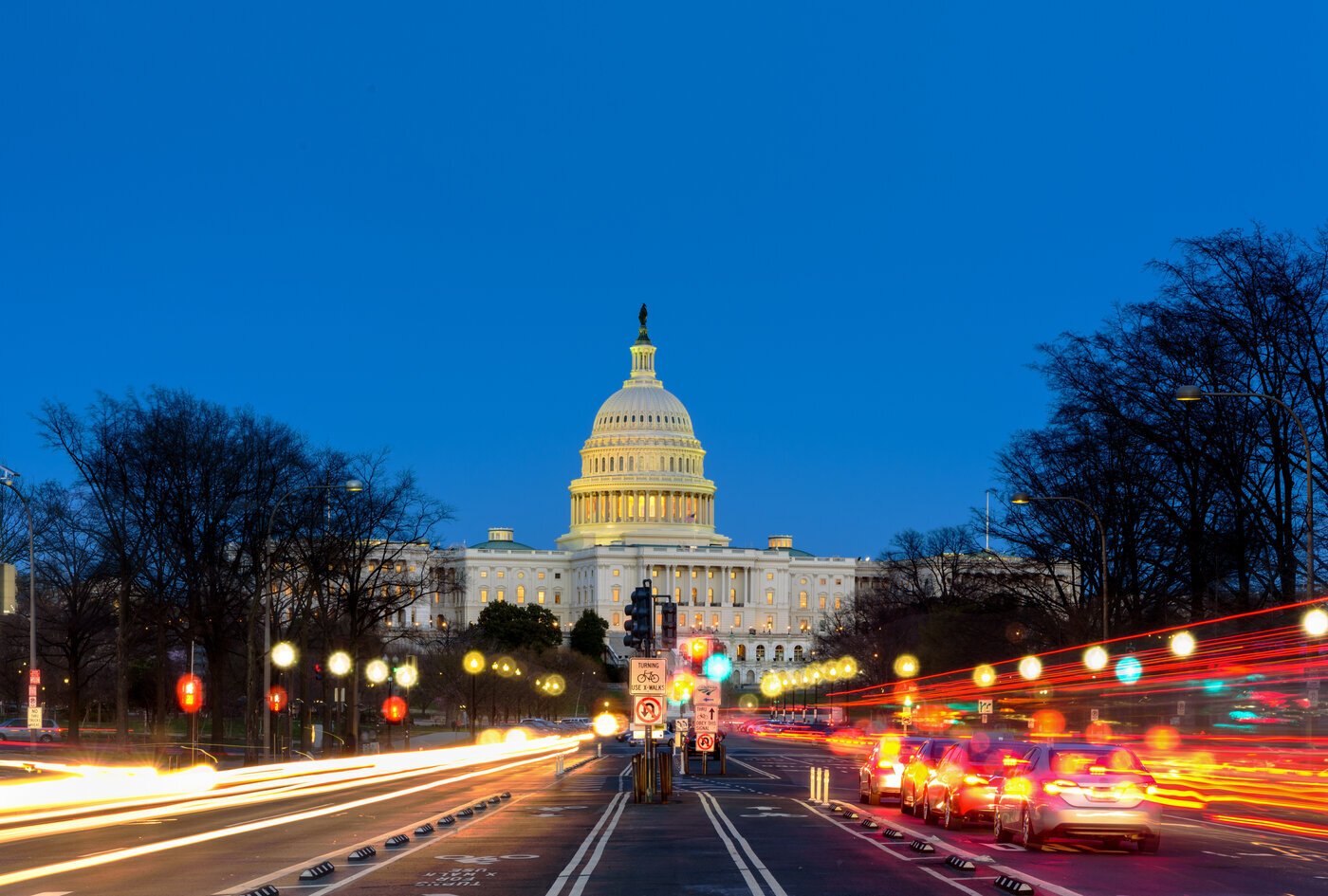 capitol with lights