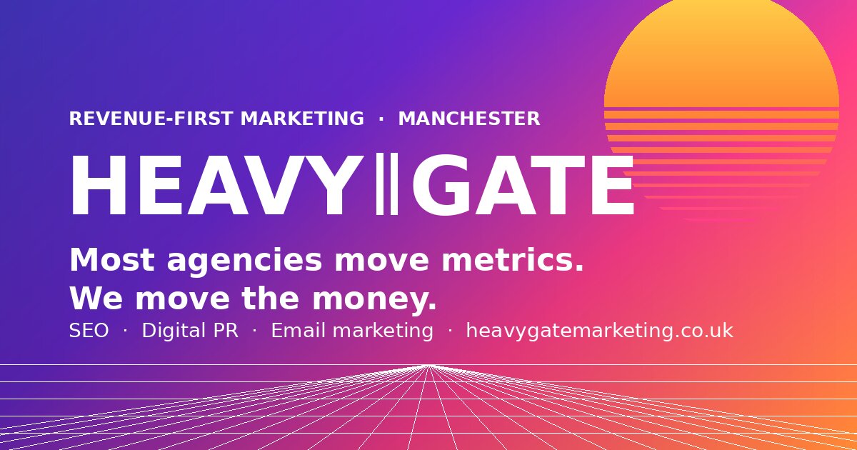 Heavygate Marketing is a Manchester-based digital marketing agency helping businesses strengthen search visibility through technical SEO, digital PR, and conversion-focused strategies.