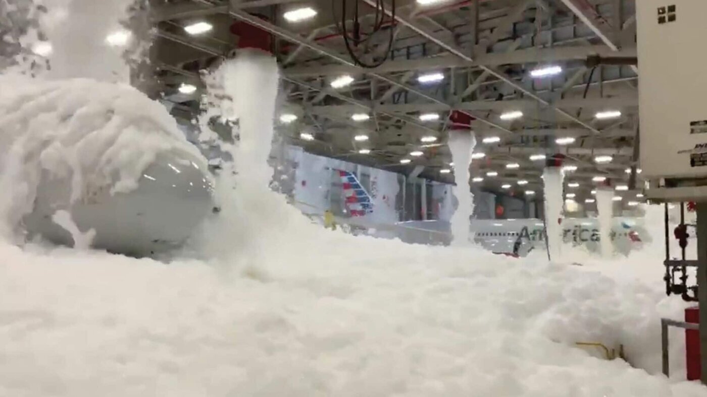 hangar foam safety system