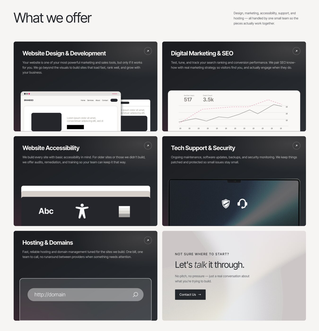 9 Planets Web Design is a Eugene, Oregon-based digital agency providing website design and development, digital marketing and SEO services, website accessibility consultation, technical support, security infrastructure, and hosting management to clients throughout Oregon, Michigan, and beyond.