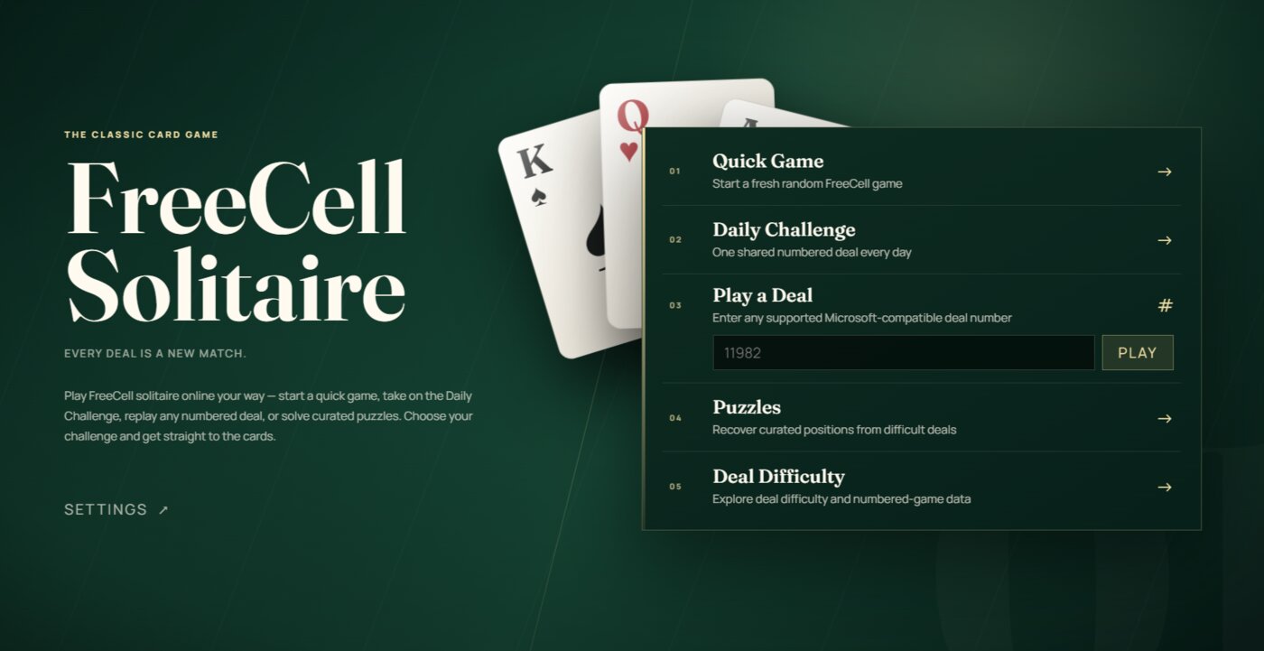 FreeCell Now puts a classic card game and the questions behind it under one digital roof.
