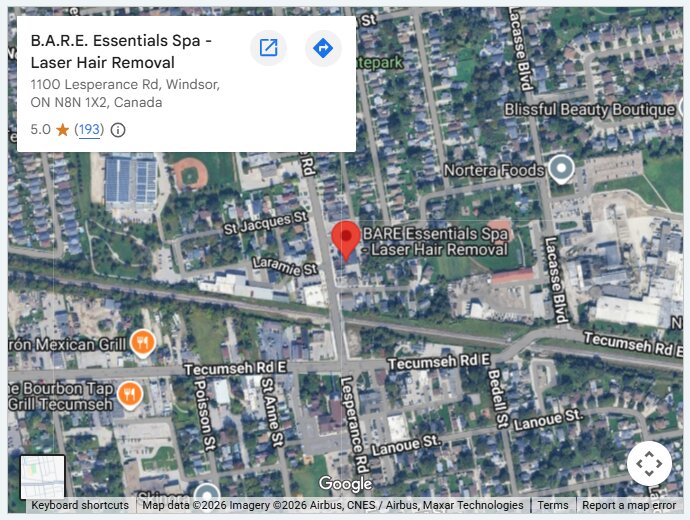 B.A.R.E. Essentials Spa - Laser Hair Removal