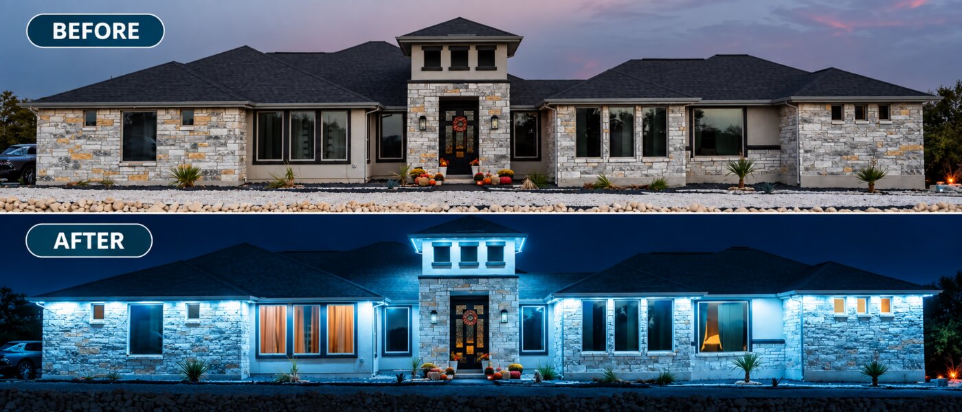 Texas Lit Co. is a San Antonio-based permanent LED lighting company serving residential and commercial clients across Texas.