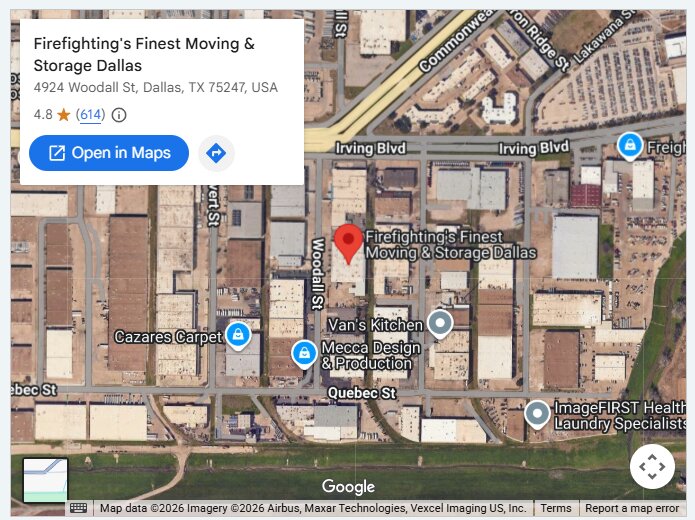 Firefighting's Finest Moving & Storage Dallas