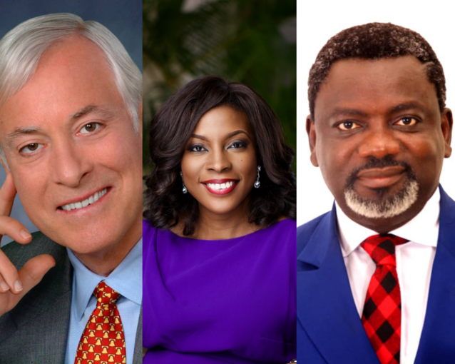 L-R: American Public speaker & self-﻿development author, Brian Tracy; founder, Beyond Limits initiative and Country Director at Google, Juliet Ehimuan and leadership coach & human capital development ﻿consultant, Linus Okorie