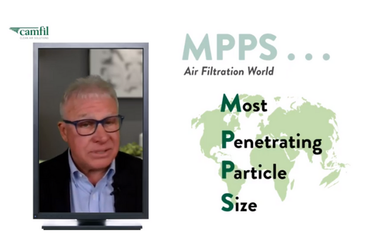 Camfil MPPS Expert Video Explains Most Penetrating Particle Size in Air Filtration Technology