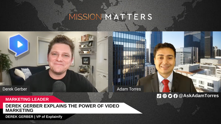 Derek Gerber was interviewed on the Mission Matters Marketing Podcast with Adam Torres.