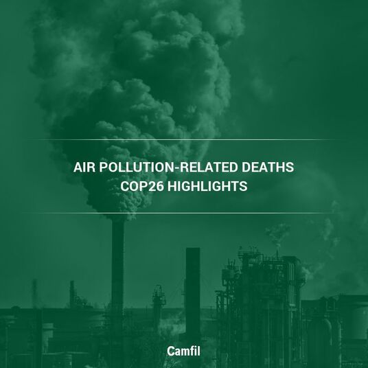 COP26 Highlights Air Pollution-Related Deaths and the Global Need for Air Filtration 