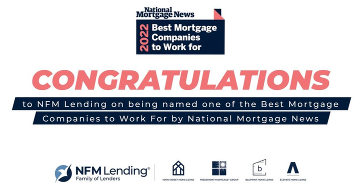 NFM Lending named among the 2022 “Best Mortgage Companies to Work For”