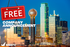 Dallas SEO Press Release Distribution Company KISS PR Offers Free Company Announcement for Dallas Companies