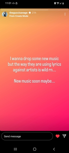 Gucci Savage makes another announcement on his Official Instagram