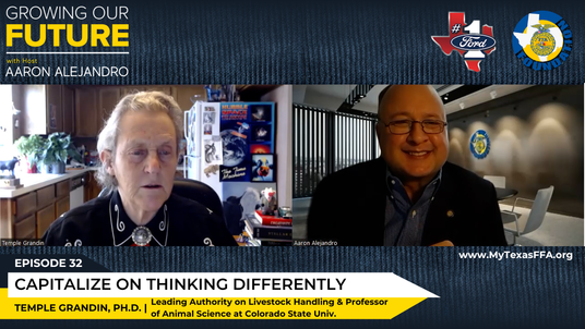 Renowned Animal Scientist Dr. Temple Grandin interviewed by ‘Growing Our Future’ Host Aaron Alejandro