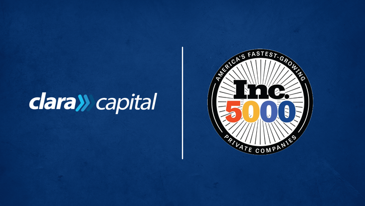 Clara Capital Achieves Membership into Inc. 5000 Fastest-Growing Companies in the Nation