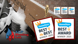 ALP Heating team receiving ‘Best of the Best 2025’ award for top HVAC contractor and gas installation services in the Greater Toronto Area